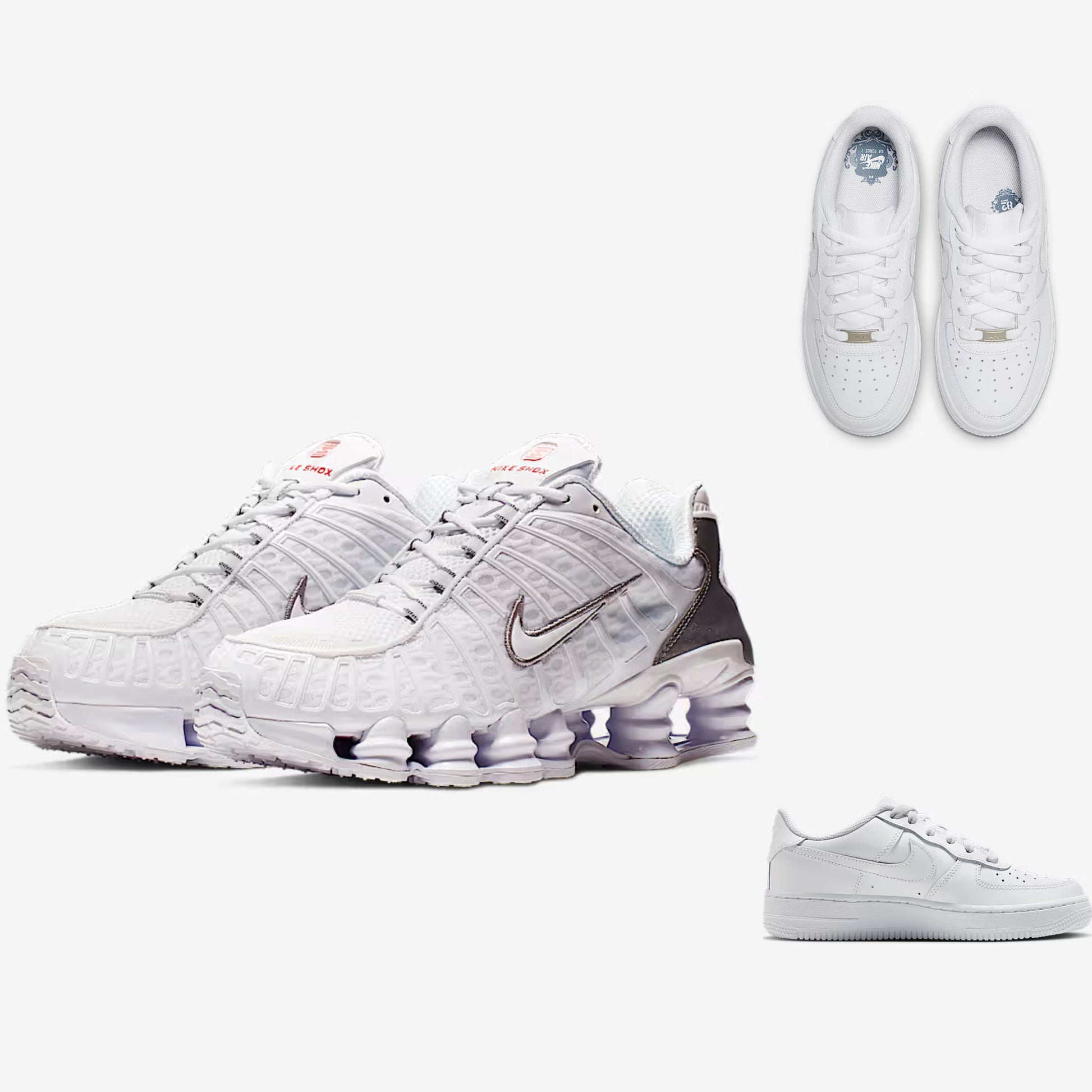 Nike SHOX TL “White” x Nike AirForce 1 “White”