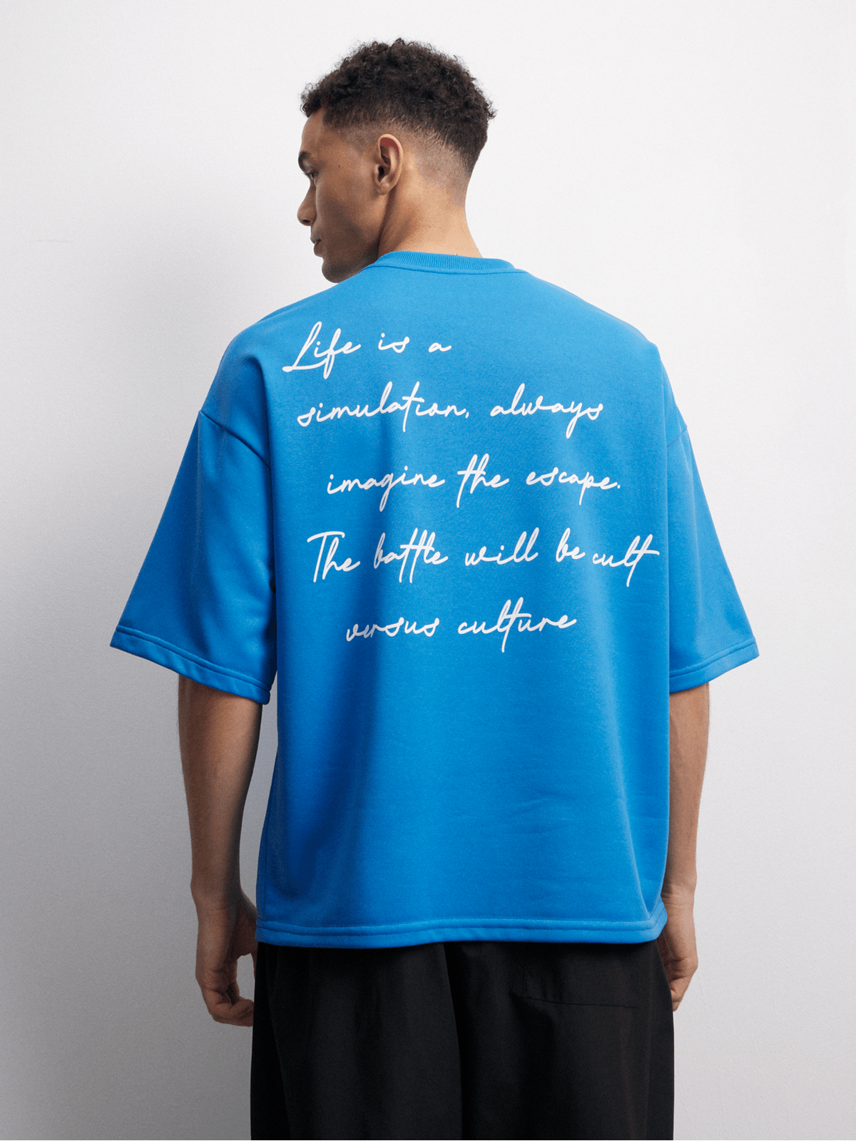 Blue 3 STAR Oversized Graphic Top PUFF CITY