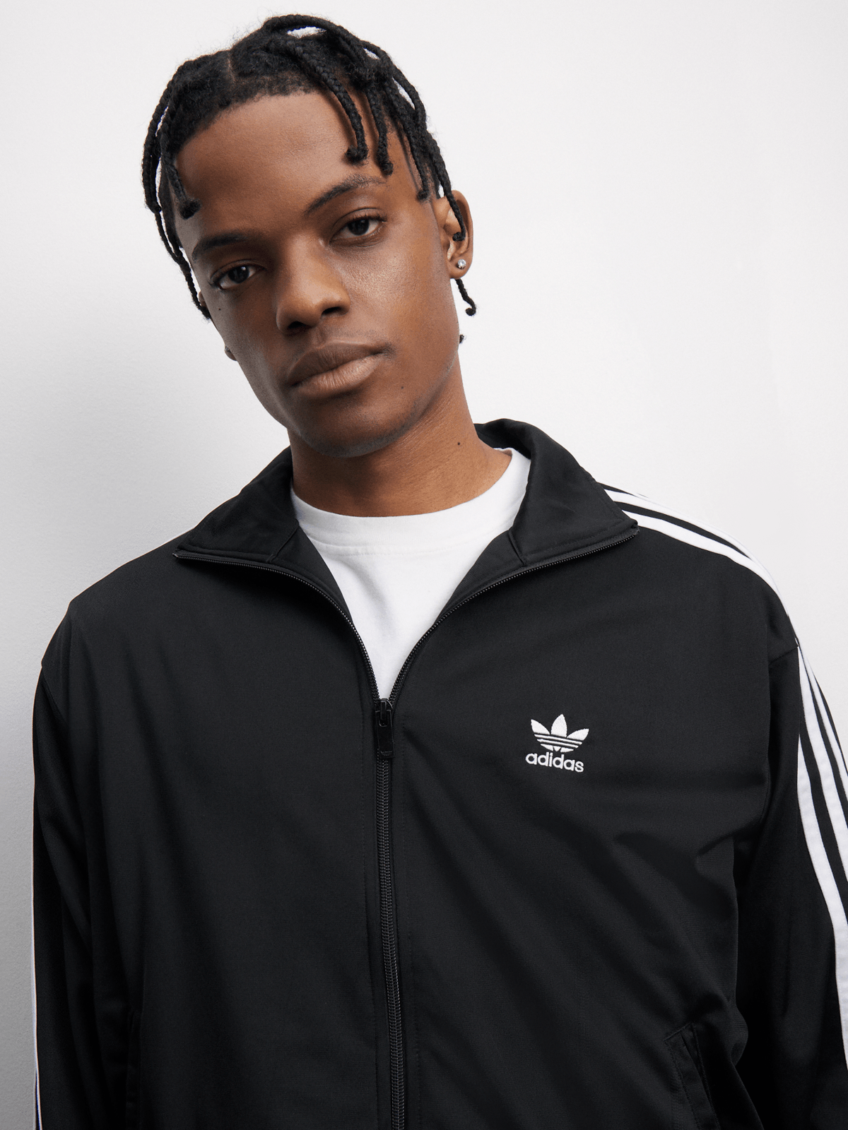 adidas Originals Adicolor Classic Firebird Black/White Track Top PUFF CITY