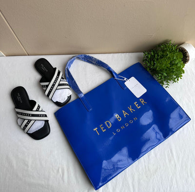 TED BAKER ICON HANDBAG AND SLIDES COMBO