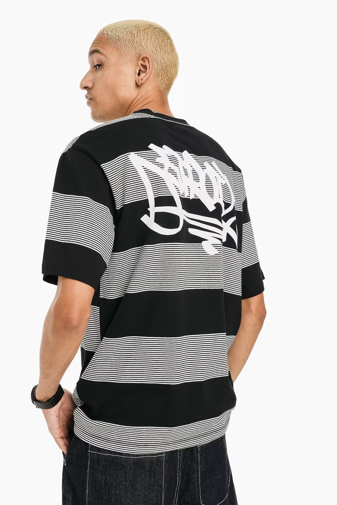 DON STRIPED “white & black” TEE
