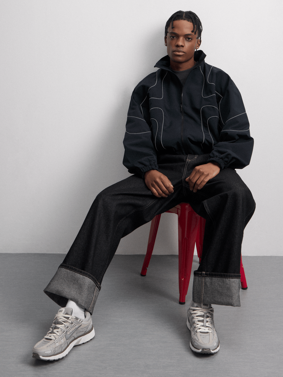 Redbat Athletics Men's Black Windbreaker PUFF CITY