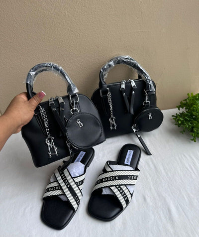 STEVE MADDEN CROSSBODY X TED BAKER SLIDES COMBO