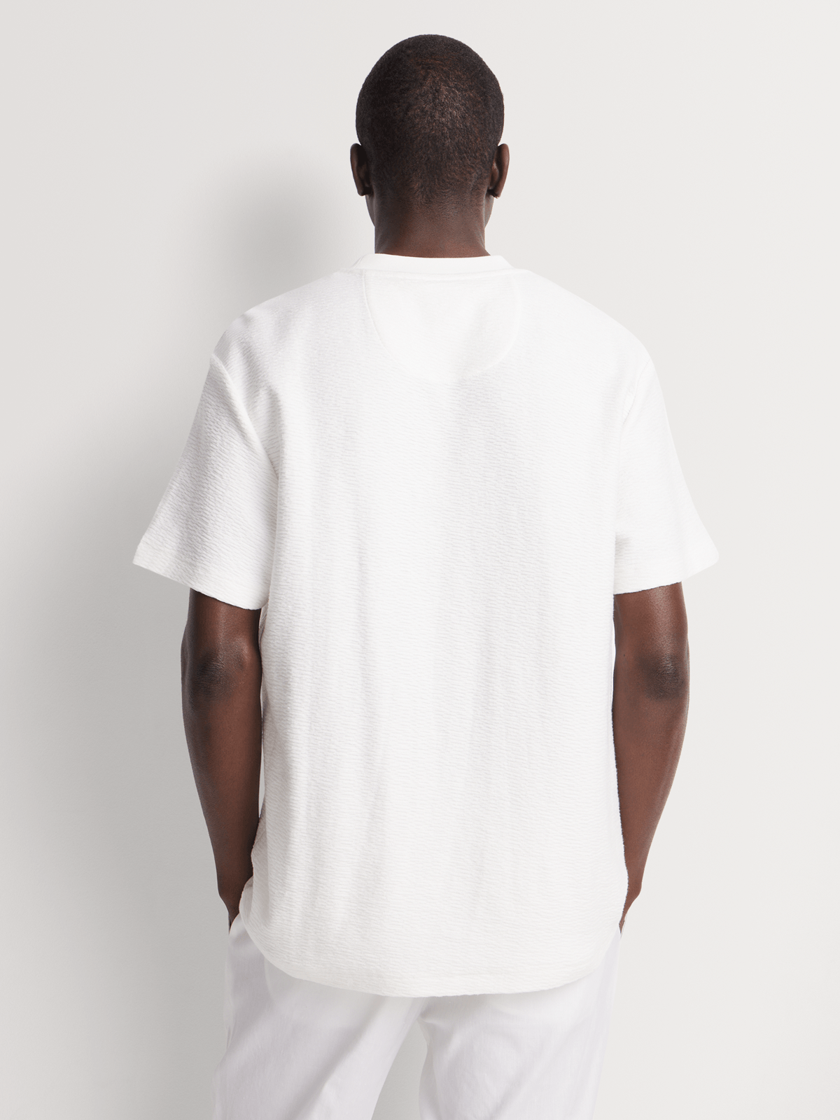 Fabiani Men's Natural Textured Crest T-Shirt PUFF CITY