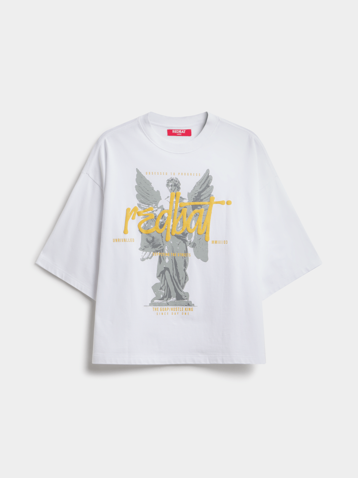 edbat Men's White Boxy Graphic T- PUFF CITY