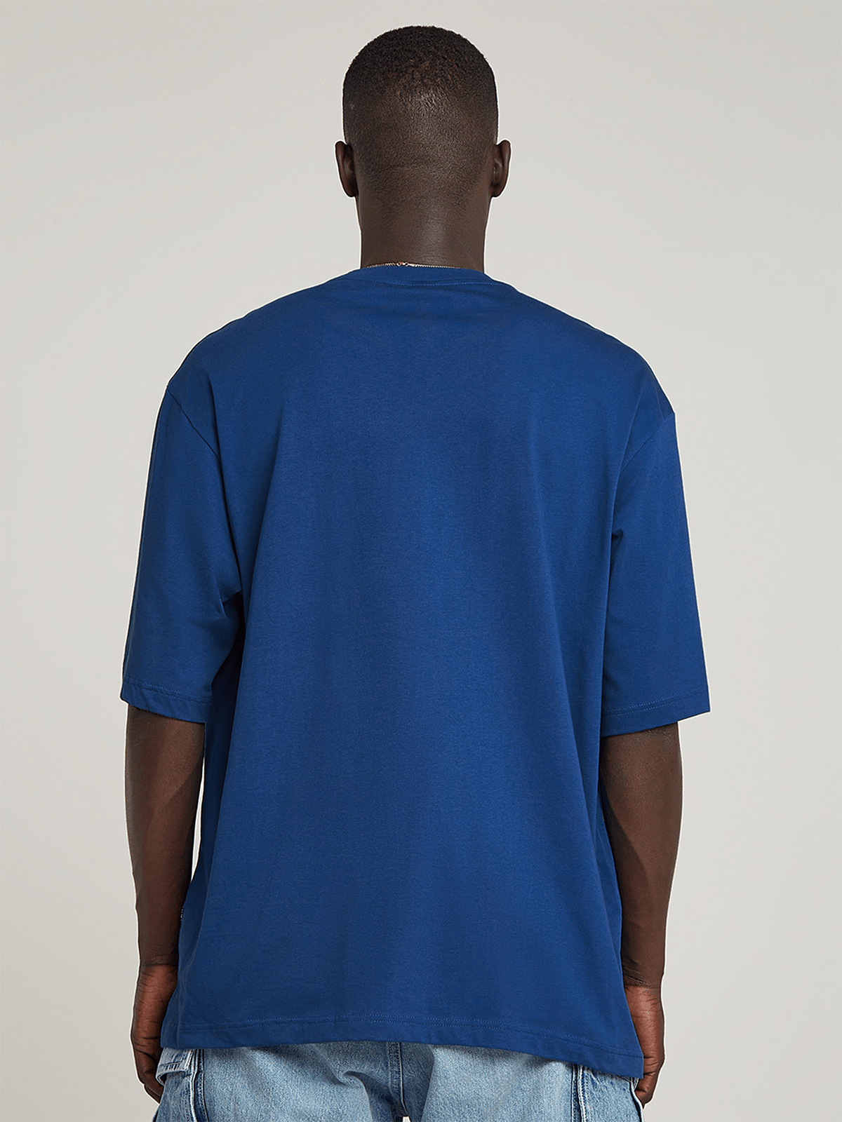 G-Star Men's Center Chest Boxy Blue T-Shirt PUFF CITY