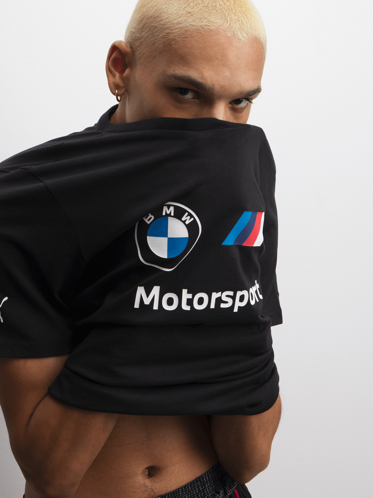 Puma BMW M Motorsport Essentials Logo Black T-shirt PUFF CITY
