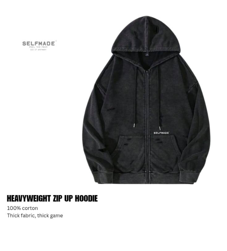 SELF-MADE ZIP UP HOODIE PUFF CITY